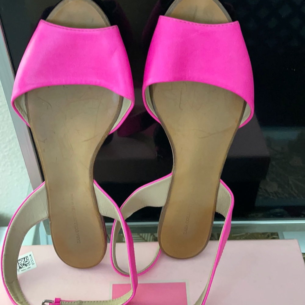 Zara pink strap sandals